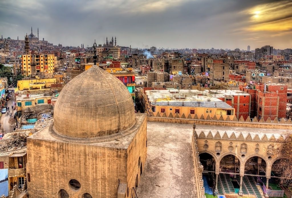Vista desde la Mezquita de Amir al-Maridani en el Cairo, Egipto